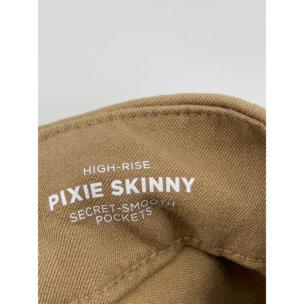OLD NAVY Women's Tan Teakwood High-Rise Pixie Skinny Pants SZ 6