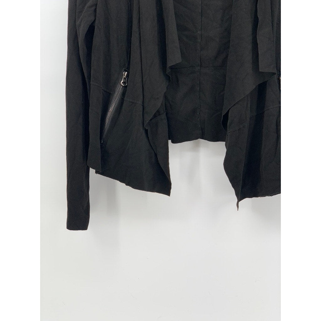 SOFIA JEANS BY SOFIA VERGARA Women's Black Drapey Moto Jacket SZ S