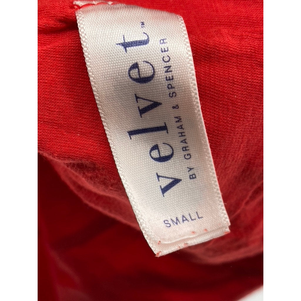 VELVET By GRAHAM & SPENCER Women's Red Solid Scoop-Neck Bodycon Dress SZ S