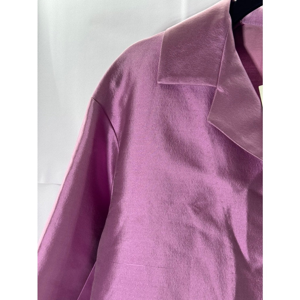 MARIANNE NOVOBATZKY Women's Light Pink MME Tatlin Three Button Jacket SZ 10