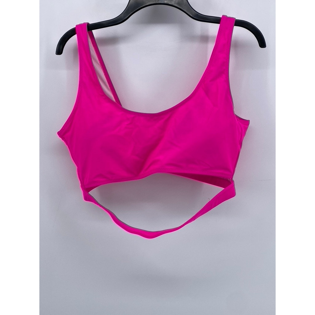 B SWIM Hot Pink V-Back Swim Top SZ XL