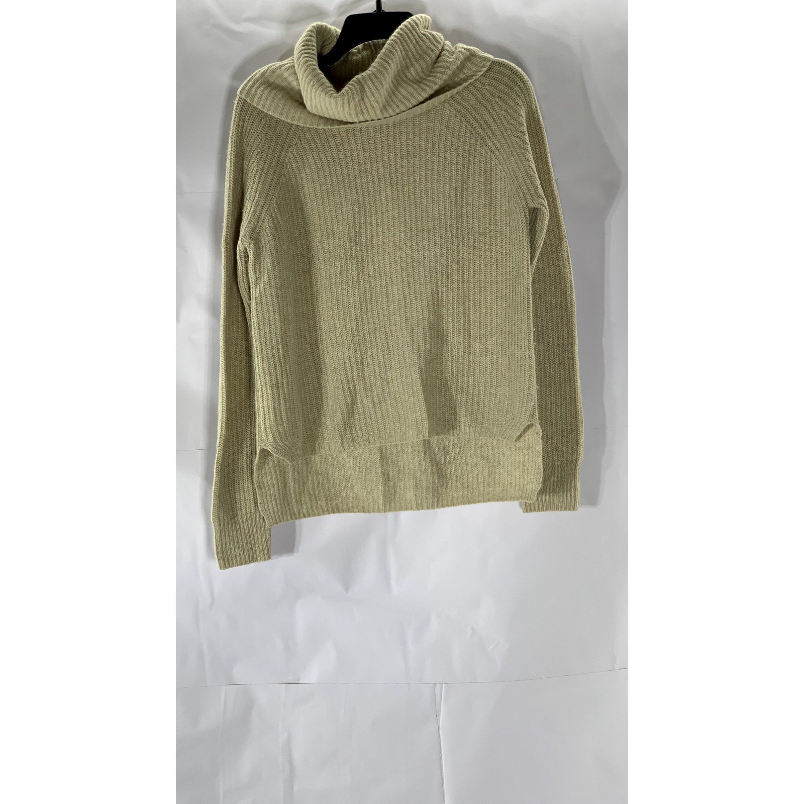 CLUB MONACO Women's Tan Knit Hi-Low Turtleneck Long Sleeve Sweater SZ M