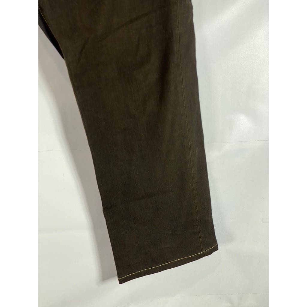 AGAVE DENIM Men's Brown NO. 7 Waterman Relaxed-Fit Straight-Leg Jeans SZ 36X30