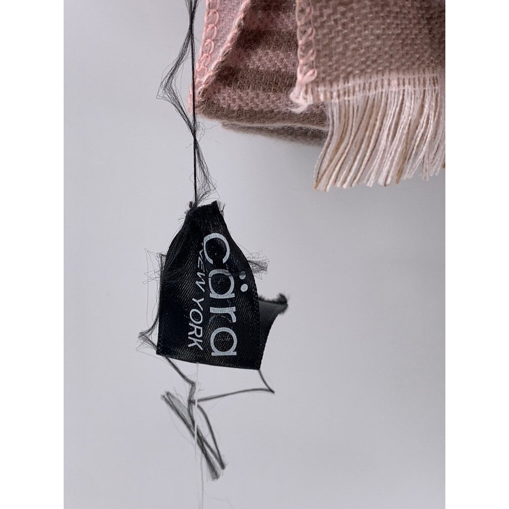 CARA NEW YORK Women's Pink-Brown Plaid Fringe Shawl