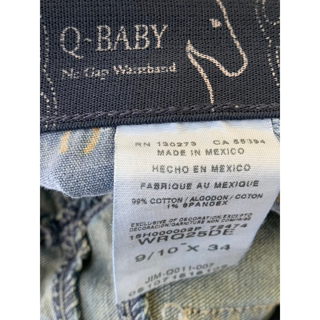 WRANGLER Women's Q-BABY Western Riding BootCut Stretch Denim Jeans SZ  9/10