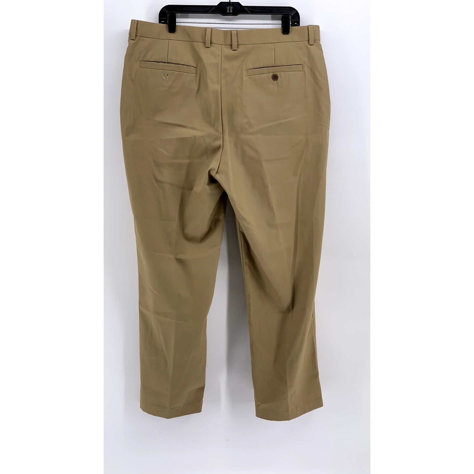 ALAN FLUSSER Men's Tan Solid Regular-Fit Straight Leg Pants SZ 38X30