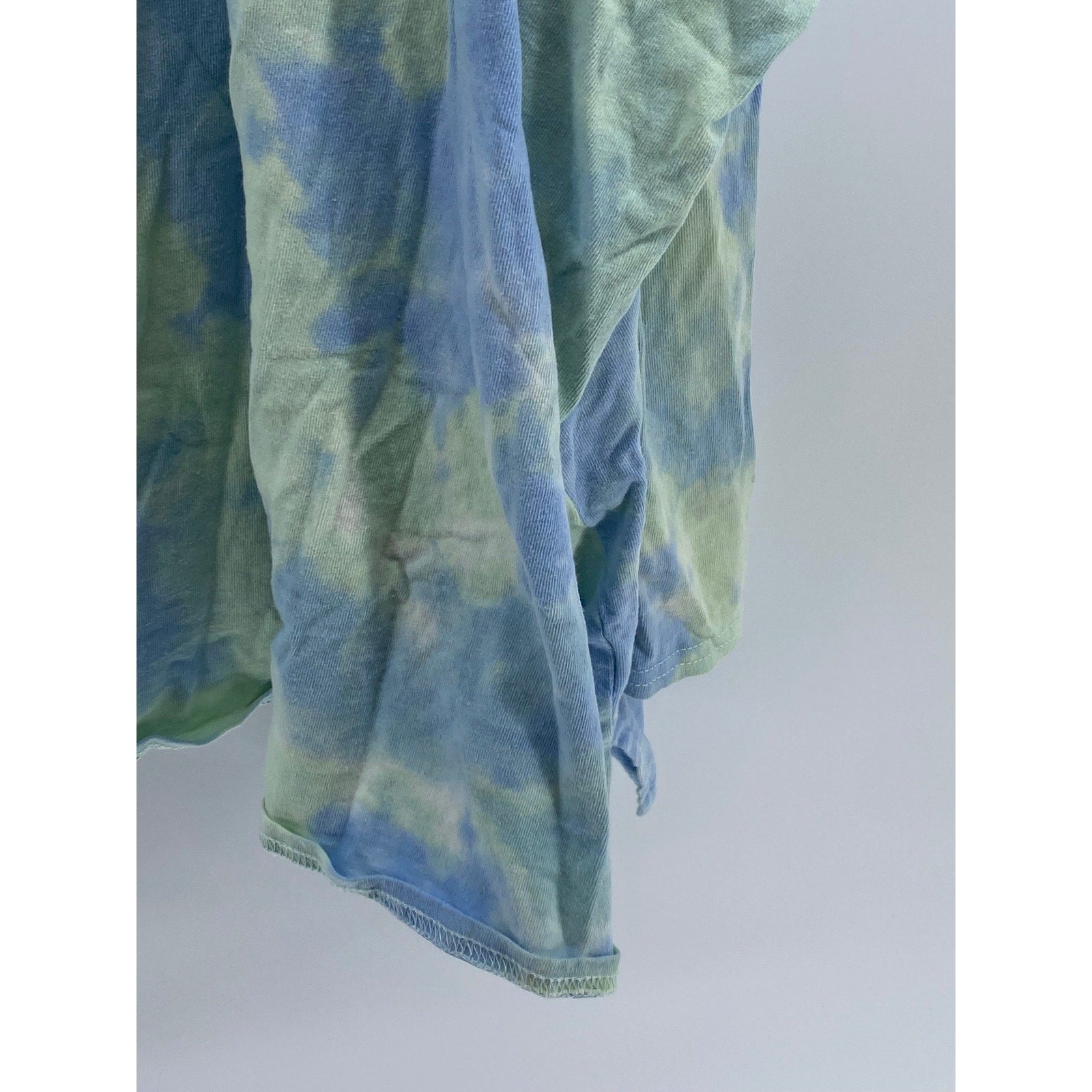 EASEL Women's Blue-Green Tie-Dye Long Sleeve Boatneck Top SZ 3X