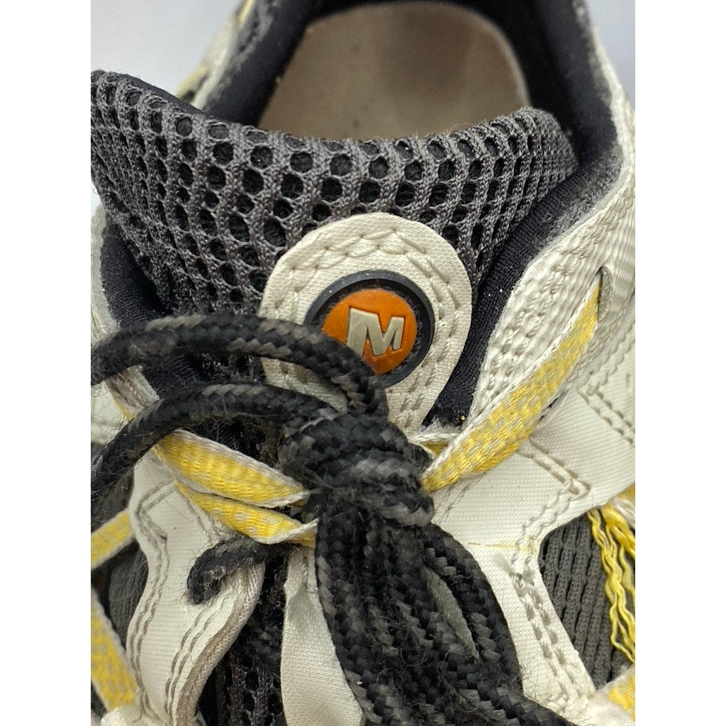 MERRELL Men's Black-Yellow Mesh Continuum Lace-Up Hiking Sneakers SZ 10.5