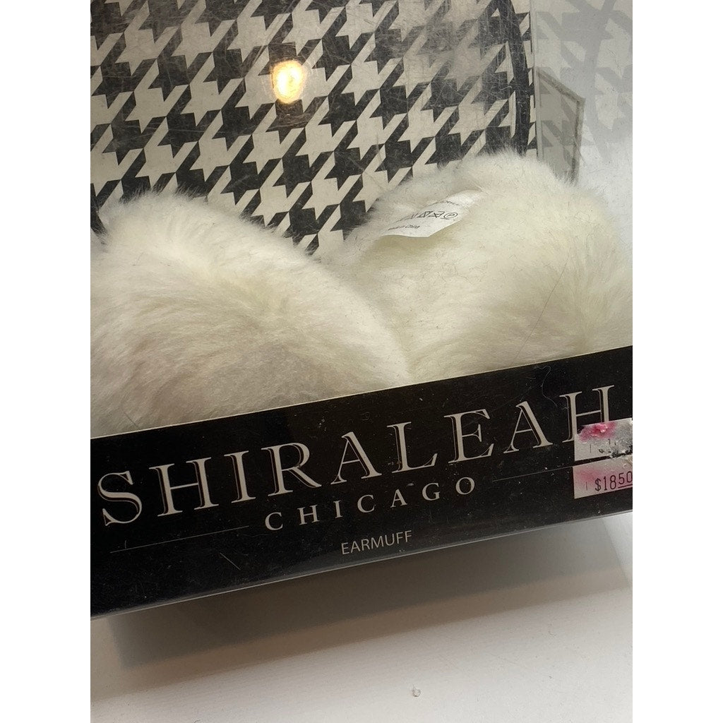 SHIRALEAH Women's White Faux-Fur Lisle Winterwear Earmuffs SZ OS