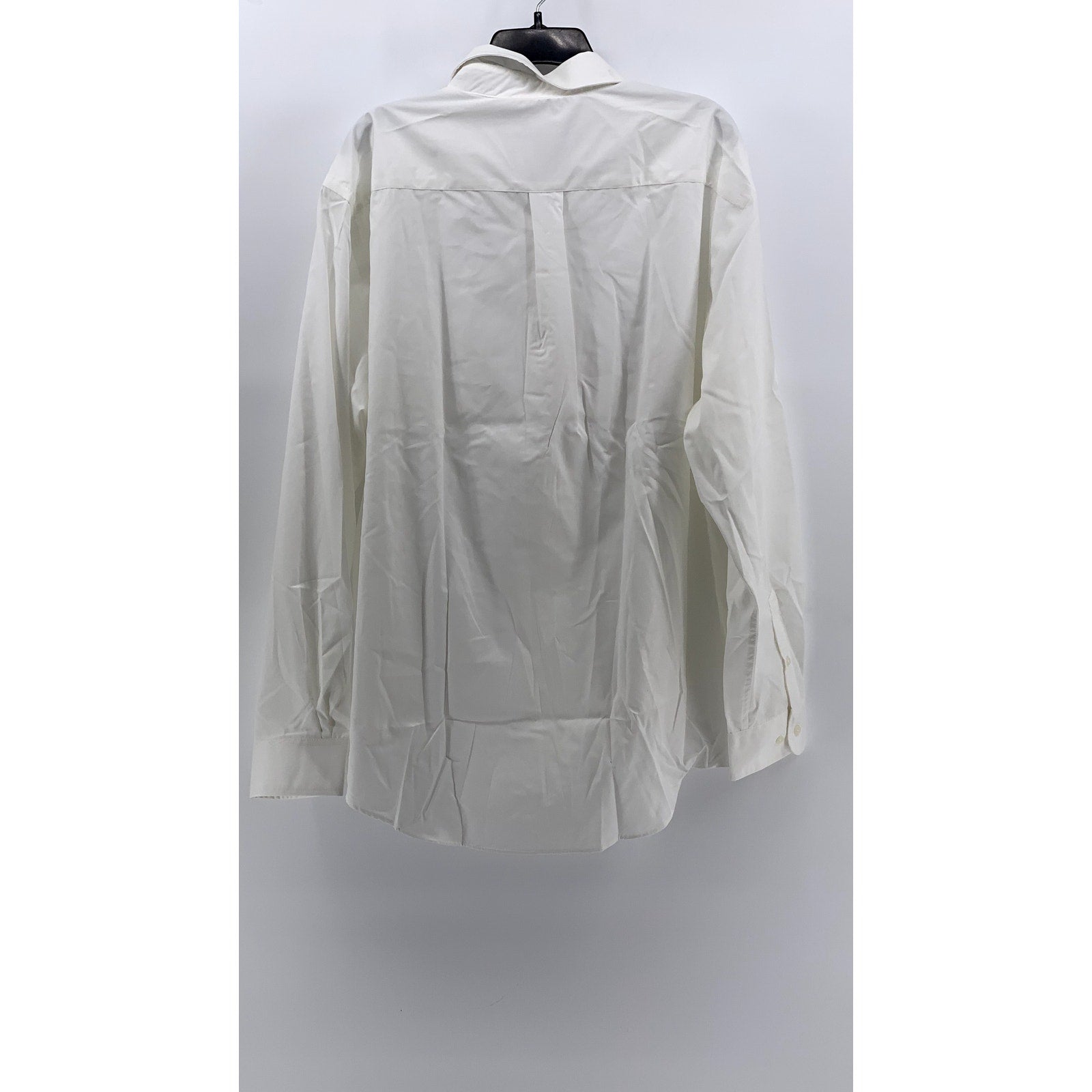 GEORGE Men's White Button-Up Long Sleeve Shirt SZ 2XL