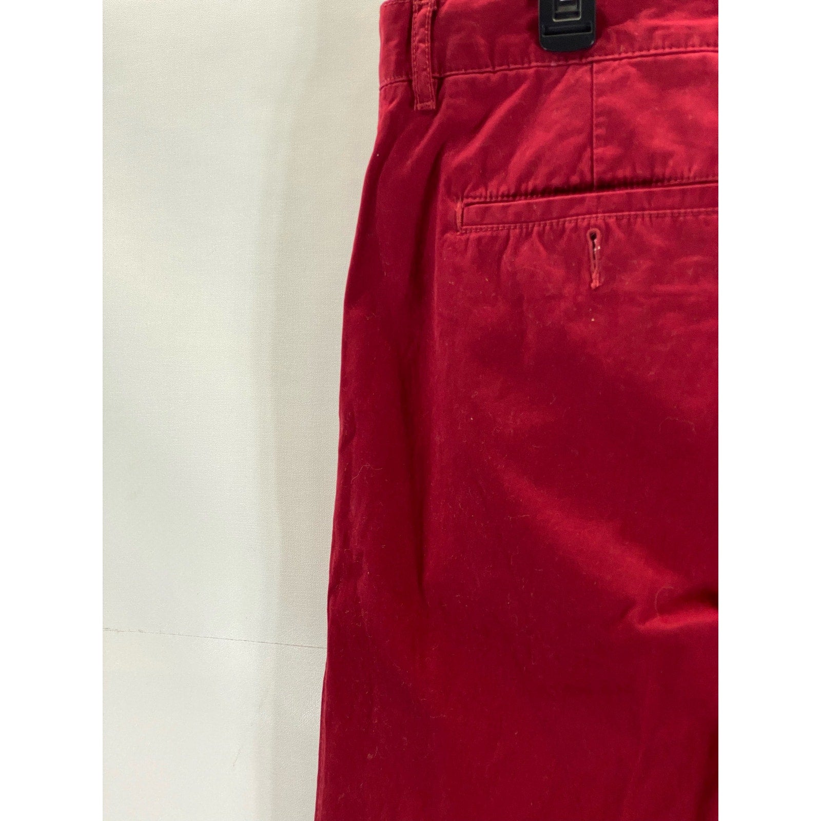 LACOSTE Men's Red Classic-Fit Straight-Leg Twill Chino Pant SZ 34