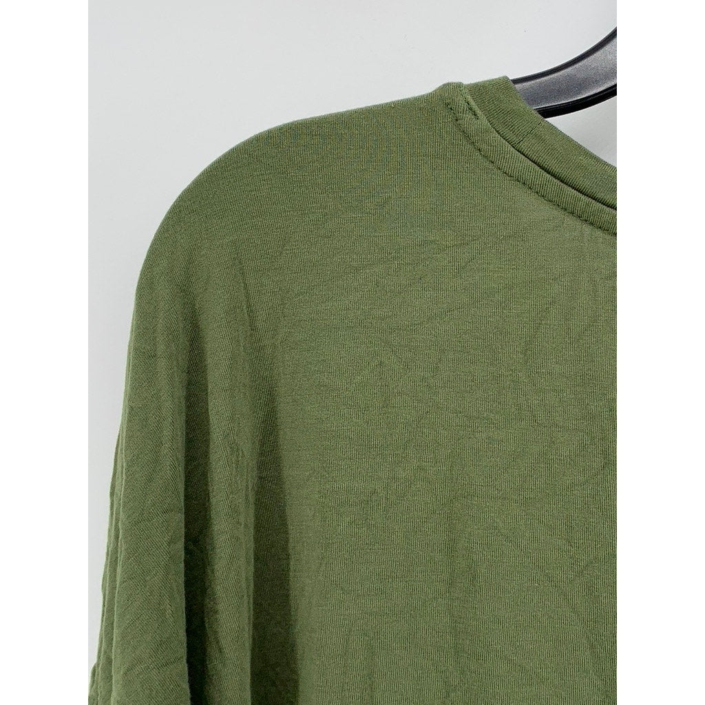 TIME & TRU Women's Olive Green Crewneck Casual Top SZ 2XL