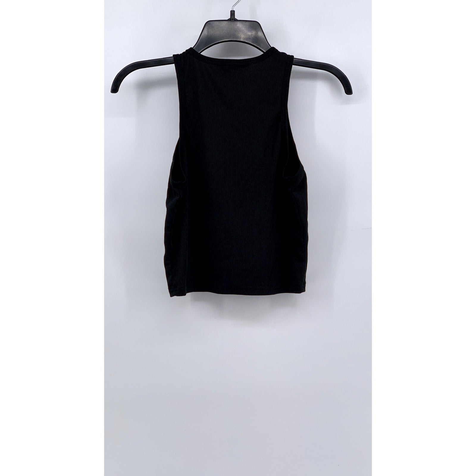 SHEIN Women's Black-White Skeleton Crewneck Sleeveless Cropped Tank SZ M