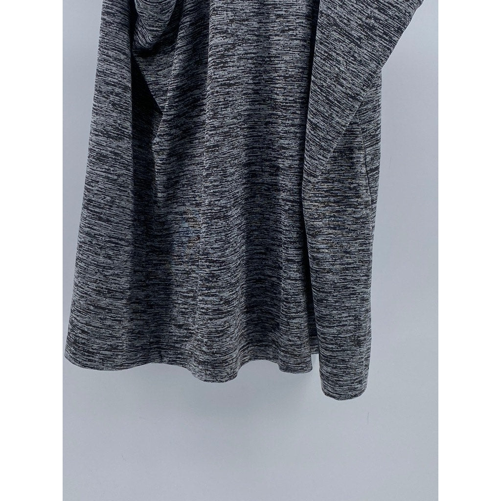 UNDER ARMOUR Women's Heather Dark Gray Scoop-Neck Racerback Sleeveless Top SZ M