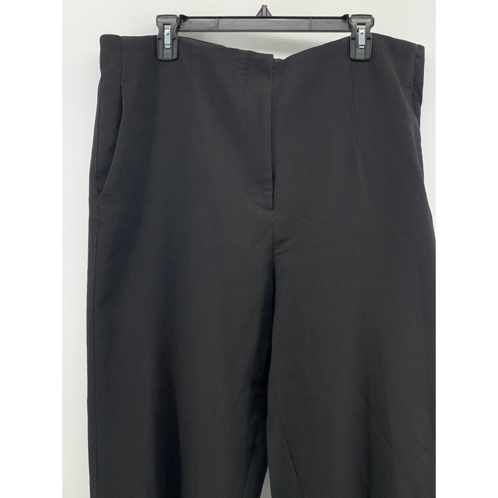 H&M Women's Black Solid Straight-Leg Regular Fit Pant SZ XL