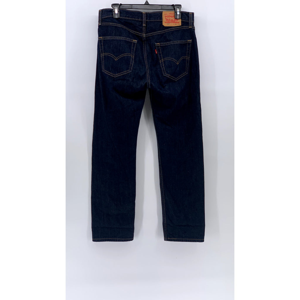 LEVI'S Men's Rinsed Indigo Denim 505 Regular-Fit Straight-Leg Jeans SZ 31X30