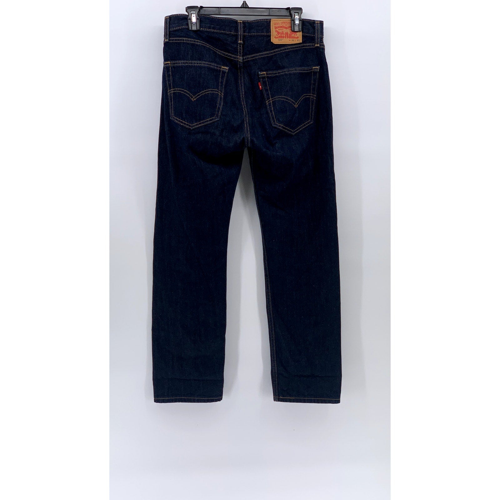 LEVI'S Men's Rinsed Indigo Denim 505 Regular-Fit Straight-Leg Jeans SZ 31X30