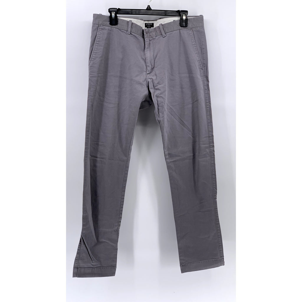 J.CREW Men's Gray Slim-Fit Chino Flex Pants SZ 34X32