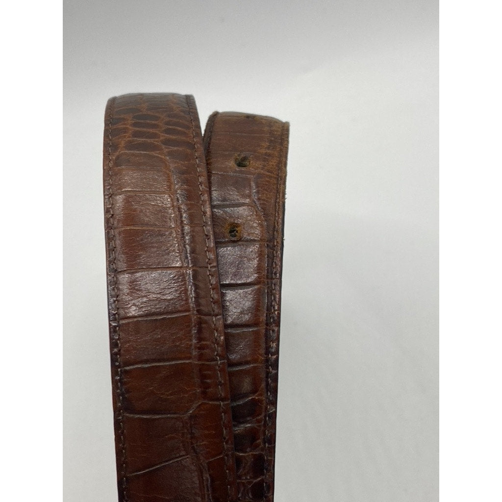 LAUREN RALPH LAUREN Women’s Black-Brown Animal Print Reversible Belt SZ OS