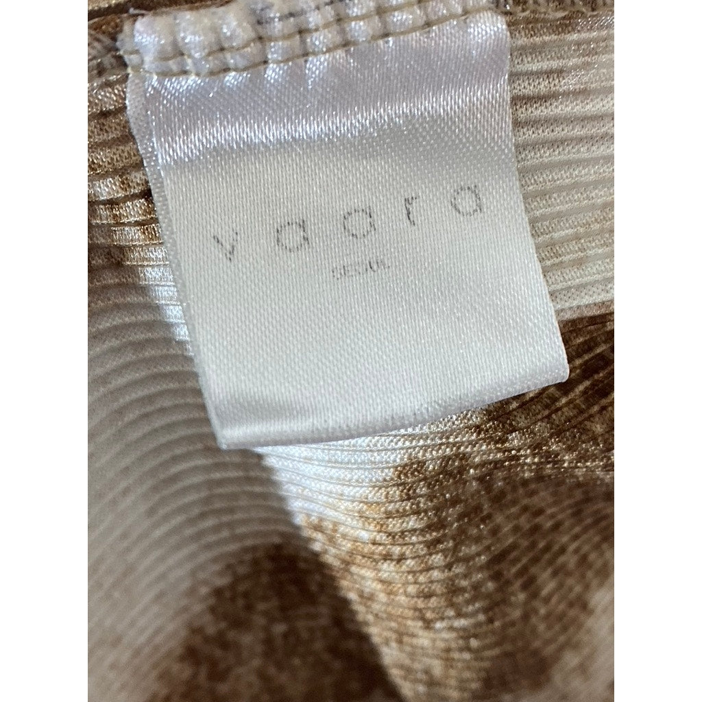 VAARA SEOUL Women's Brown/Tan Textured Swirl Print Pull-On Relaxed-Fit Pant SZ S