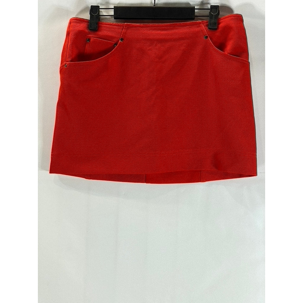 URBAN OUTFITTERS Women's Bright Red UO Ashley Pelmit Fitted Mini Skirt SZ M