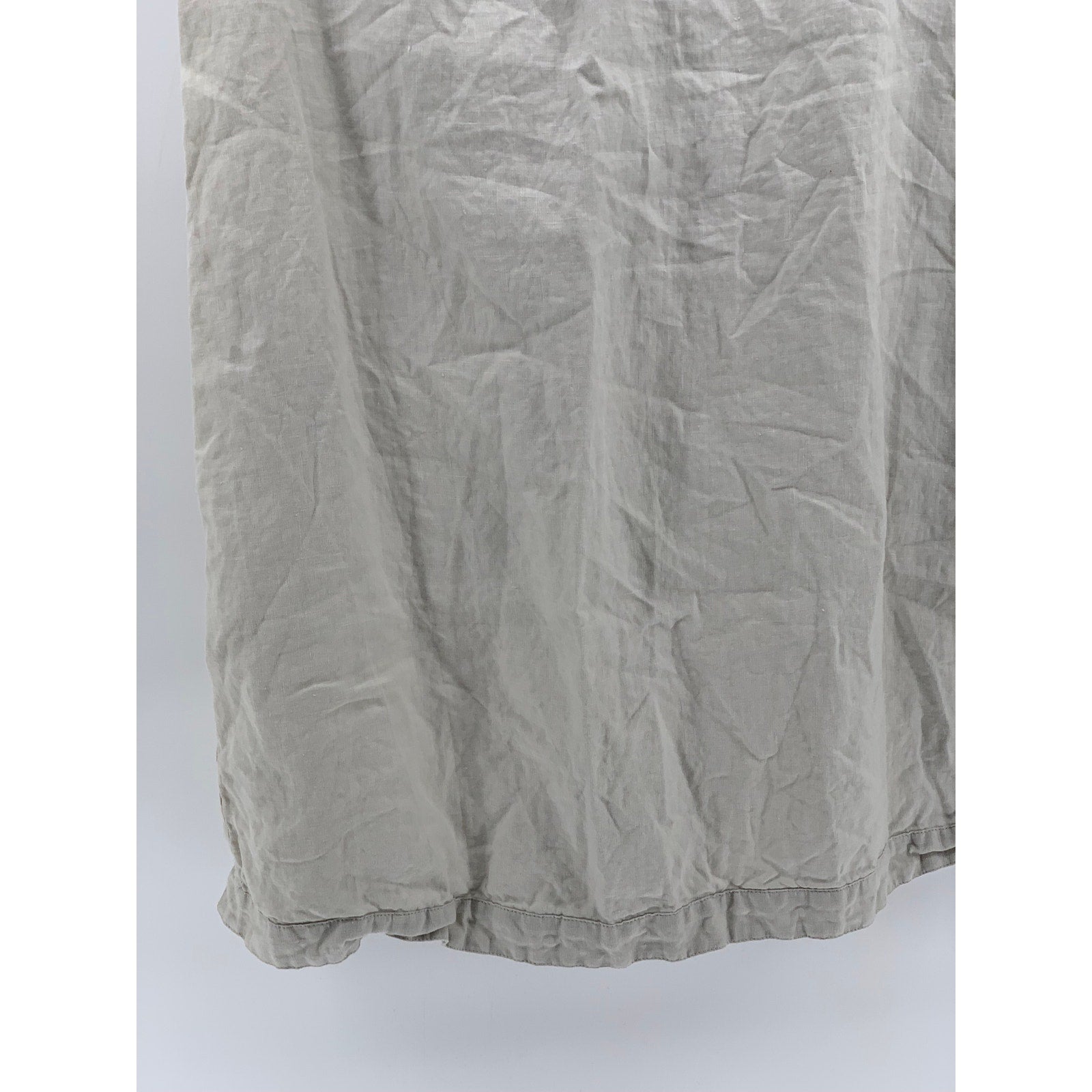 J. CREW Women's Light Gray Linen Split-Neck Short Sleeve Knee Length Dress SZ 4