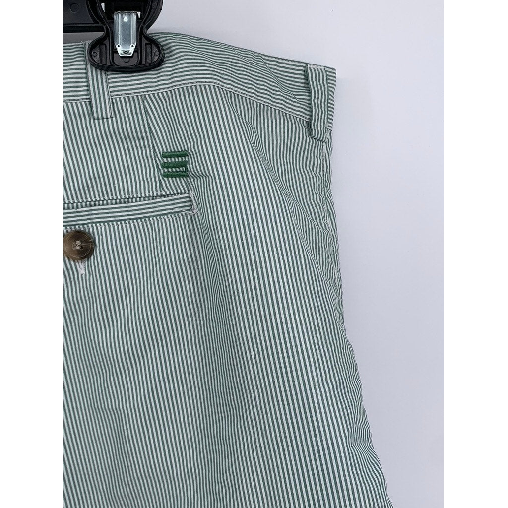 THREE SIXTY SIX Men's Green-White Striped Golf Shorts SZ 42