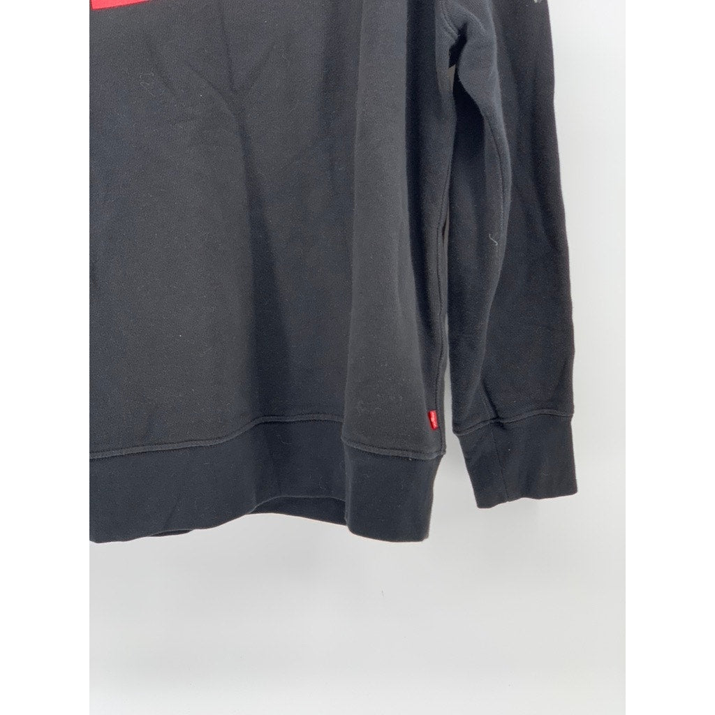 LEVI'S Men's Black Square Logo Sweatshirt SZ L