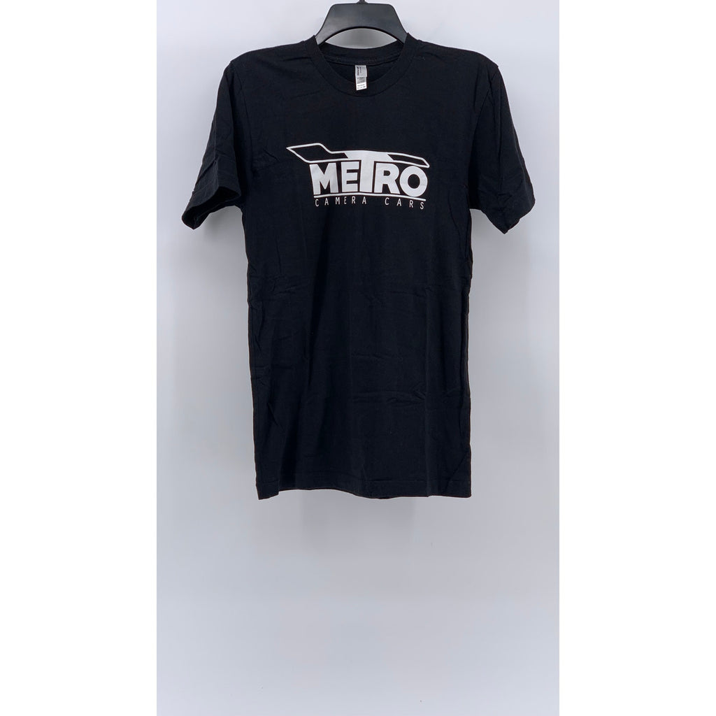 AMERICAN APPAREL Men's Black Casual Crewneck Graphic Short Sleeve T-Shirt SZ S