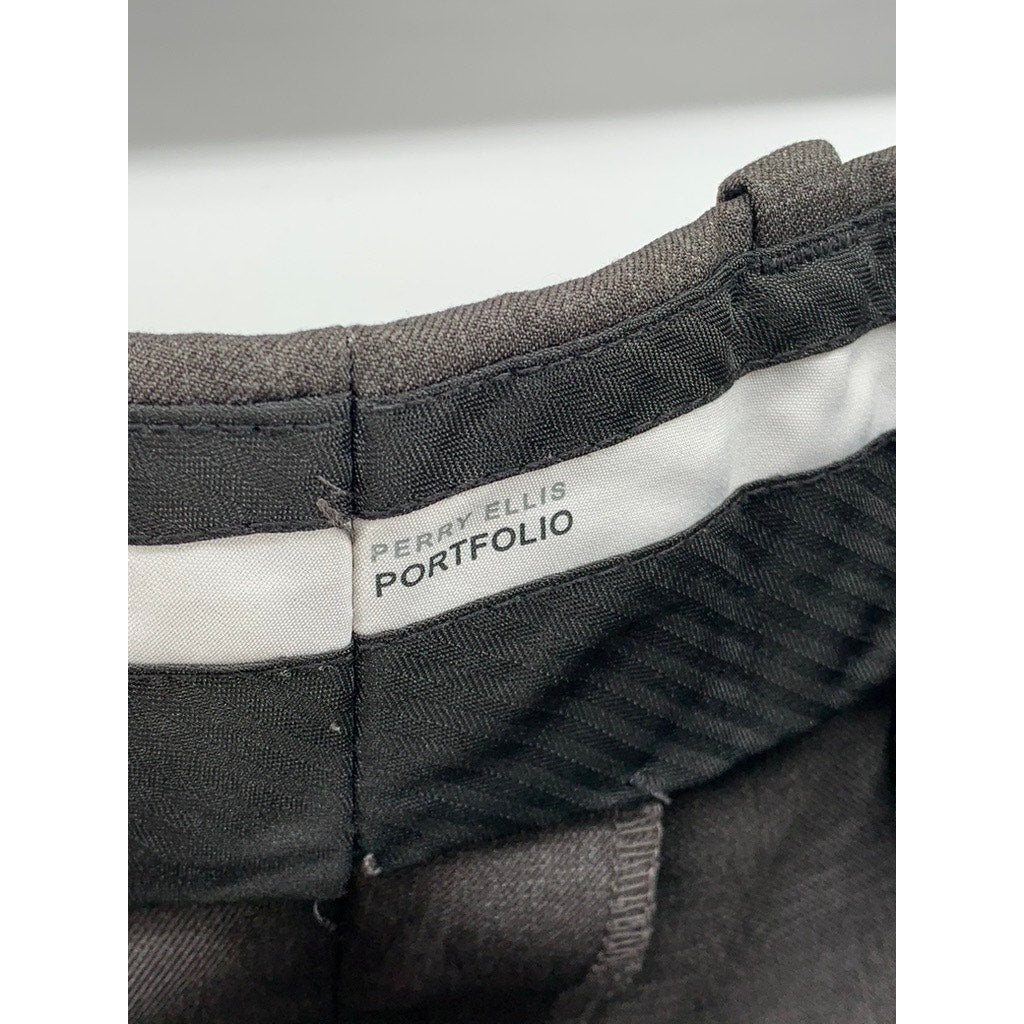PERRY ELLIS PORTFOLIO Men's Charcoal Slim-Fit Pants SZ 40X30