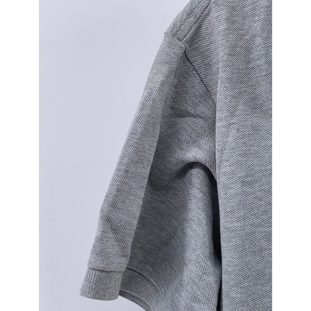 LACOSTE Men's Light Gray Classic-Fit Short Sleeve Polo Shirt SZ M