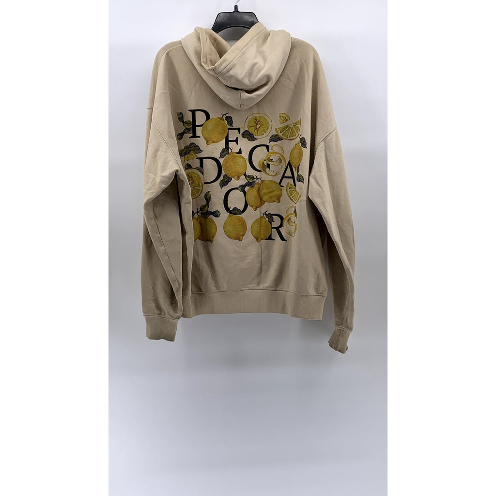 PEGADOR Men’s Tan Oversized Long Sleeve Pullover Casual Hoodie SZ L