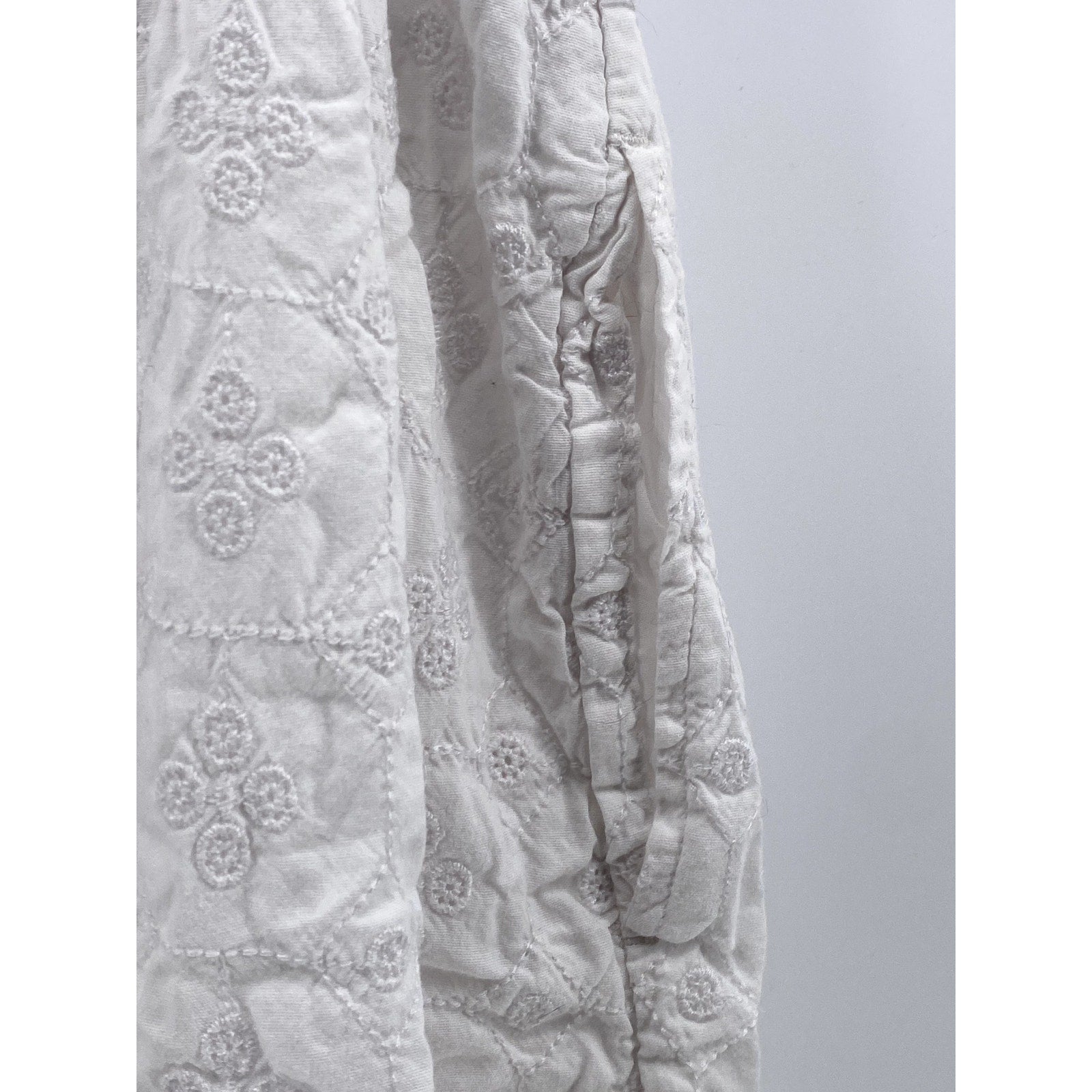 OLD NAVY Women's White Calla Lily Straight Neck Tie-Sleeve Mini Babydoll Dress S