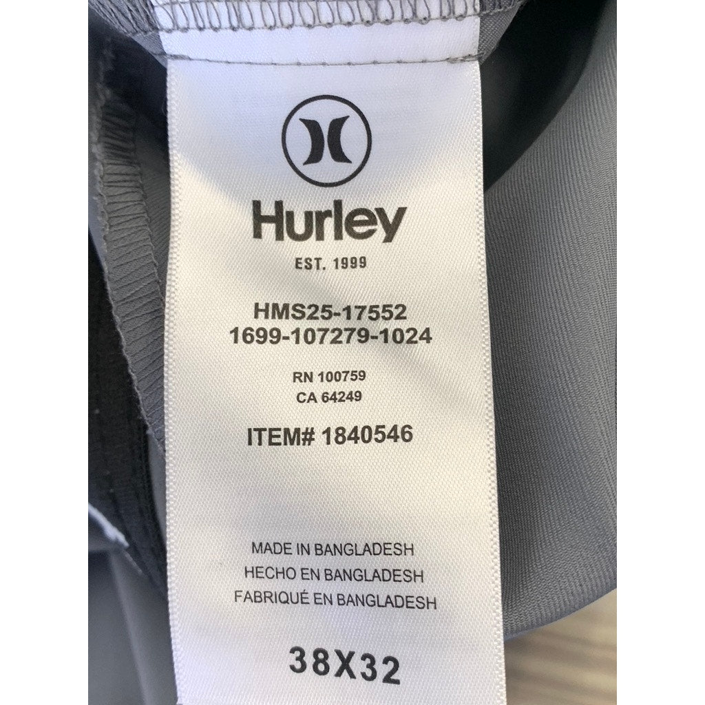HURLEY Men's Gray 5-Pocket Hybrid Stretch Straight Leg Pant SZ 38X32