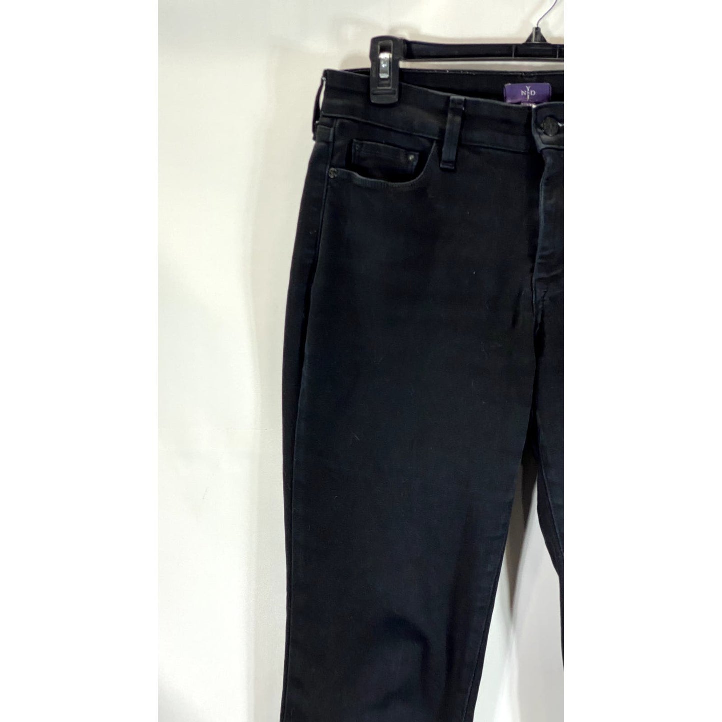 NYDJ Women's Petite Black Solid Straight-Leg Denim Leggings SZ 6P