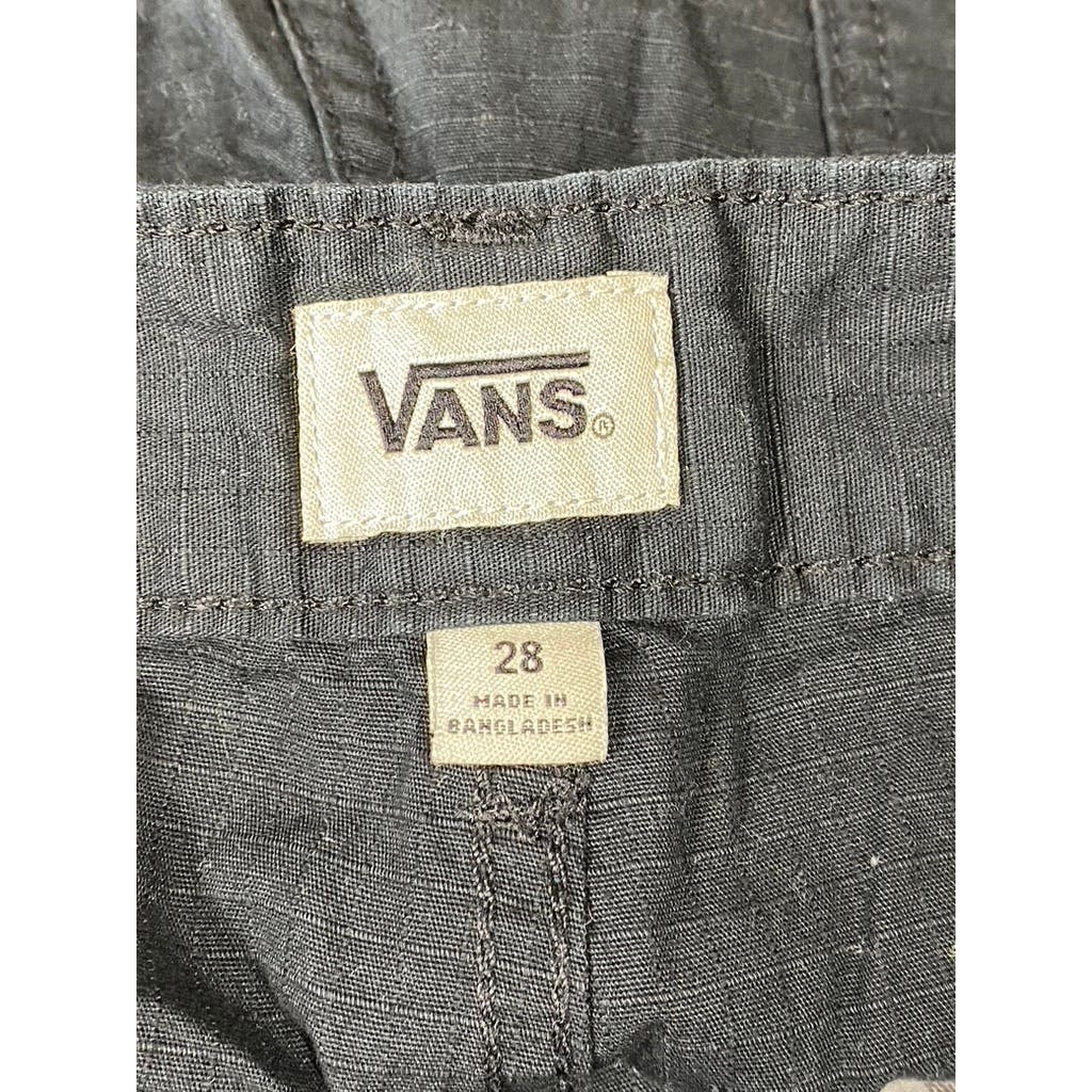 VANS Men's Solid Black Cargo Shorts SZ 28