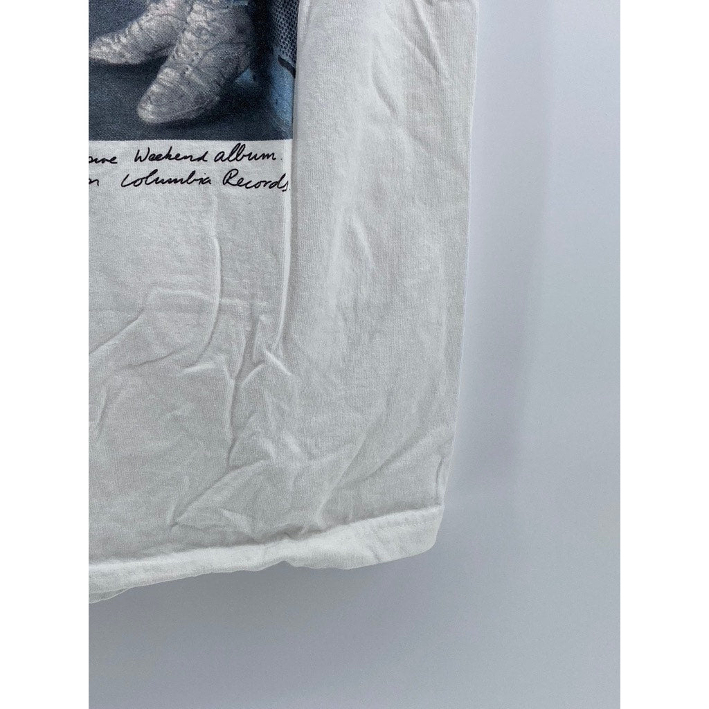 AMERICAN APPAREL Men's White Vampire Weekend Graphic Crewneck Cotton T-Shirt SZM