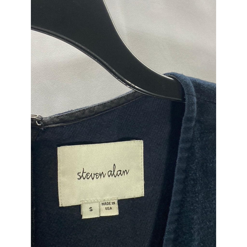 STEVEN ALAN Women's Black Solid Scoop-Neck Sleeveless Jumpsuit SZ S