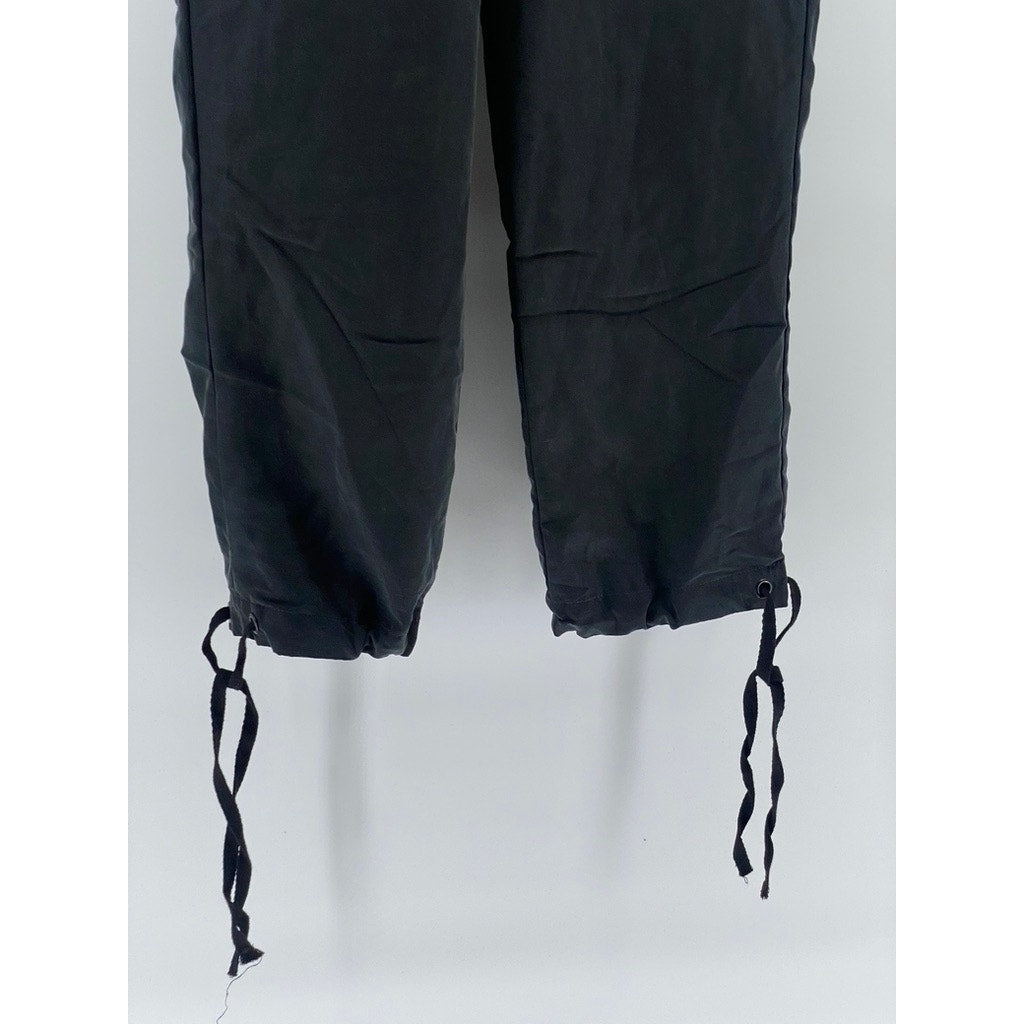 ASOS Women's Black Solid Drawstring Pull-On Casual Drawstring-Hem Pants SZ 28