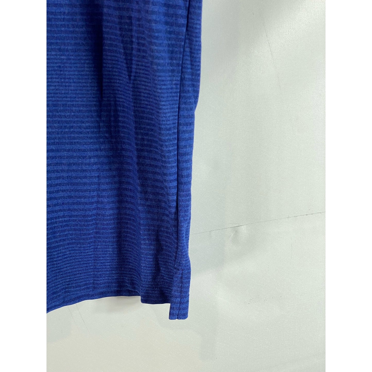PUMA Men's Blue Dry Cell Striped Short Sleeve Polo Shirt SZ L
