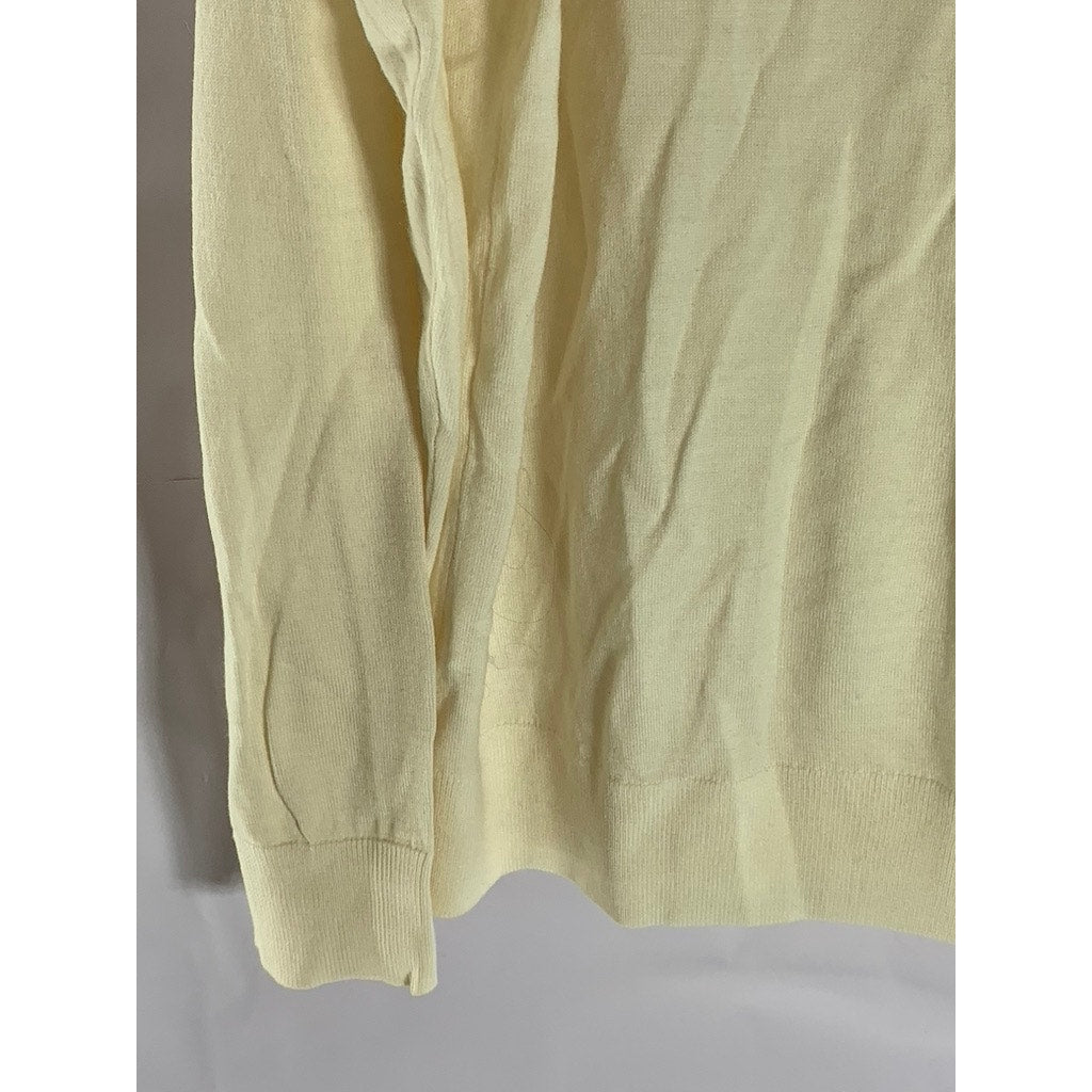 UNIQLO Men's Beige Wool Knit Long Sleeve Pullover Turtleneck Sweater SZ 2XL