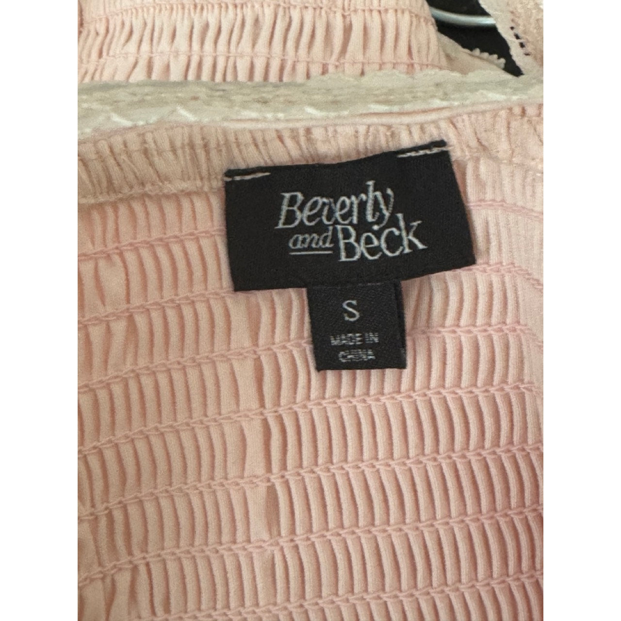 BEVERLY AND BECK Women's Light Pink Bustier Ribbon Bow Cropped Tank Top SZ S