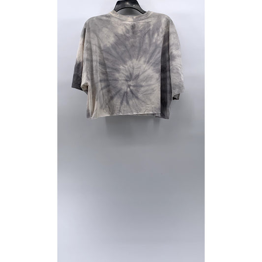 NIKE Women's Gray-White Tie-Dye We Take You Higher Cut-Off SThe Nike Tee SZ L