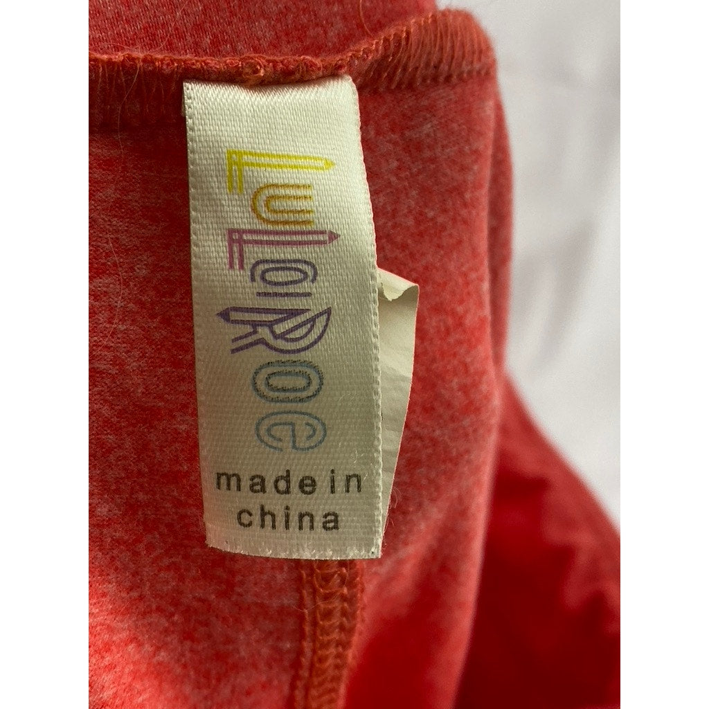 LULAROE Women's Orange Solid Pull-On Lightweight Ankle Leggings SZ OS