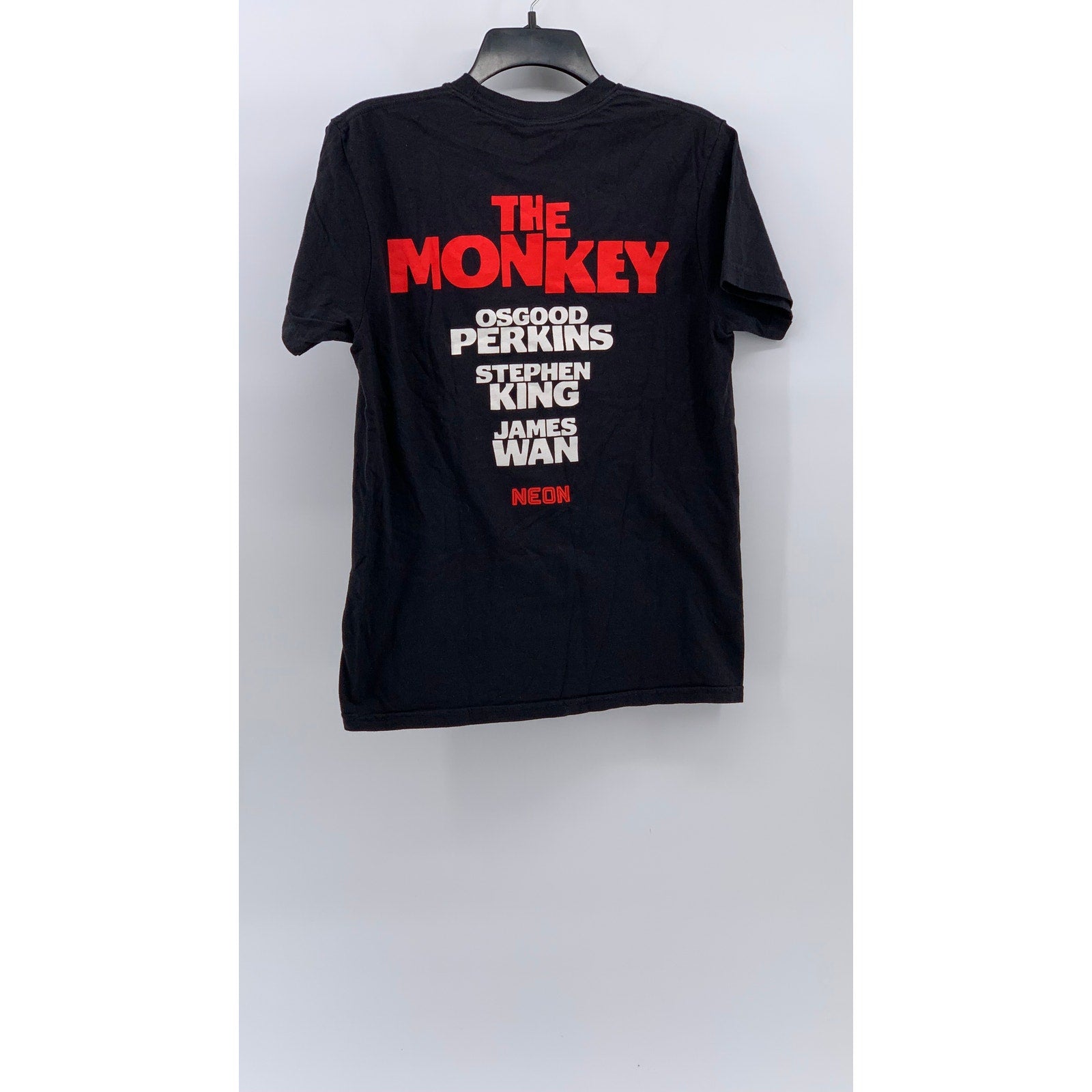 NEON Unisex Adult Black The Monkey Crewneck Graphic Short Sleeve T-Shirt SZ S