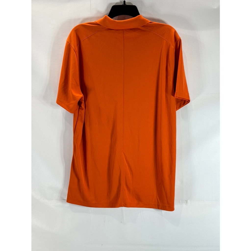 NIKE Men's Orange Dri-Fit Standard-Fit Short Sleeve Polo Shirt SZ M