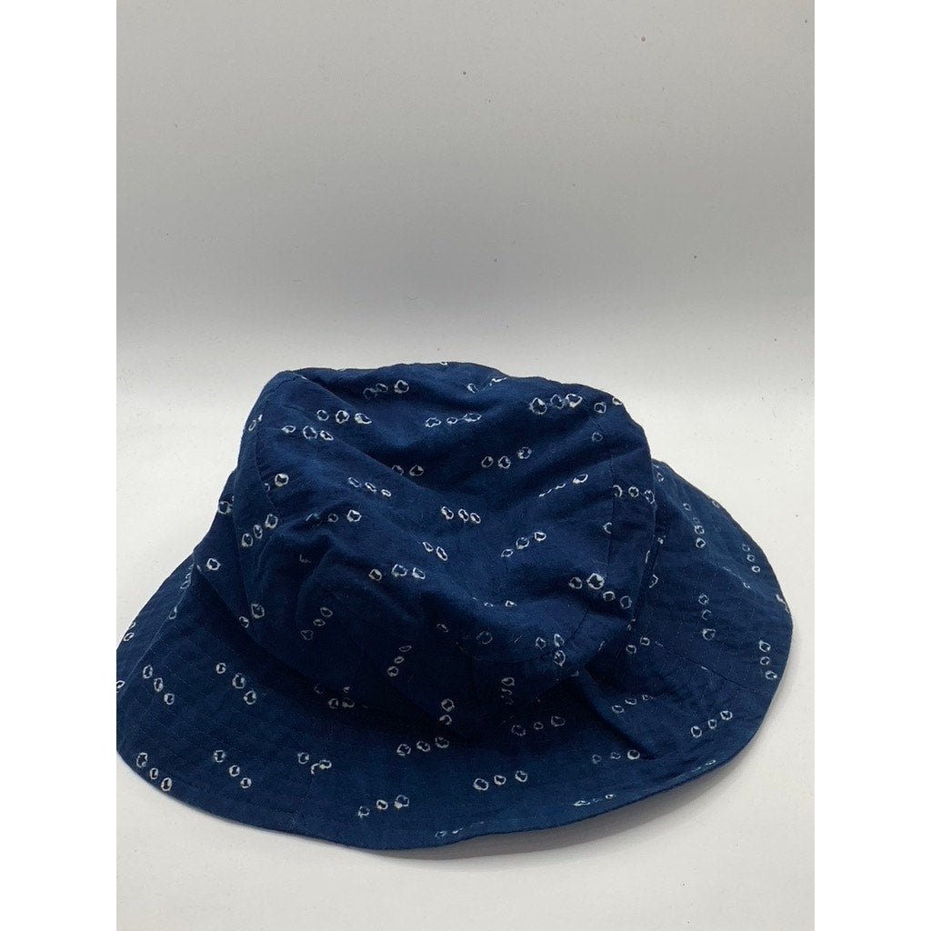 UNBRANDED Unisex Adult Navy Blue Printed Casual Bucket Hat SZ OS