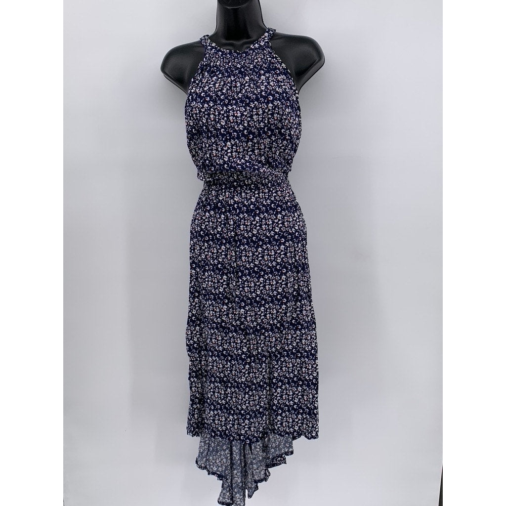 A NEW APPROACH Womens Floral Print High-Low Midi Dress SZ M
