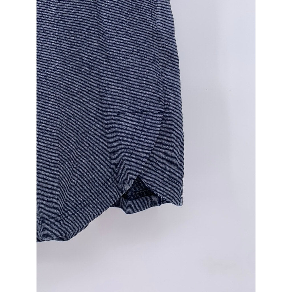 90 DEGREE Men's Navy Elastic Waistband Sports Exercise Shorts SZ L
