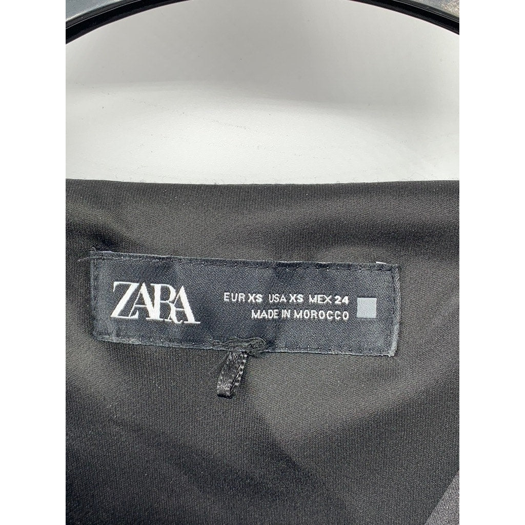 ZARA Women's Black Sleeveless Midi Dress SZ XS